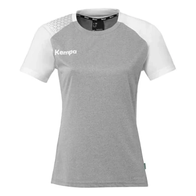 Afbeelding van Kempa Ambition Sport Tshirt, Dames, Maat: Small, Dark grau melange weiß