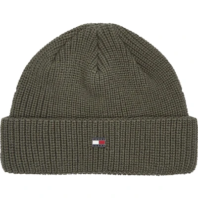 Afbeelding van Tommy Jeans Heritage Short Beanie Unisex Muts, Maat: One Size, Deep woods