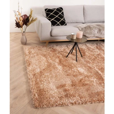 Afbeelding van Hoogpolig Vloerkleed Velours Posh Zalmroze 80x150 Cm