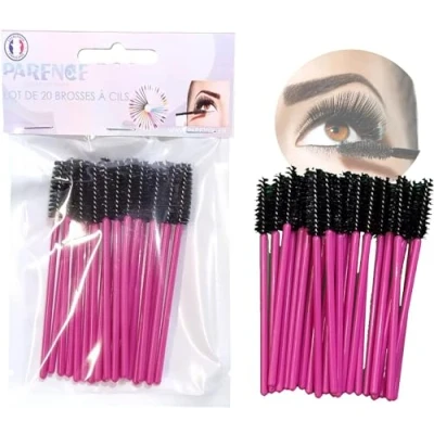 Afbeelding van PARENCE. Premium Silicone Soft Fiber Semi Herbruikbare en Wasbare Wimperborstel 20pcs, desechable después de 5 usos, Wimperborstel, Mascara Make up Tool Wenkbrauw Brush Applicator