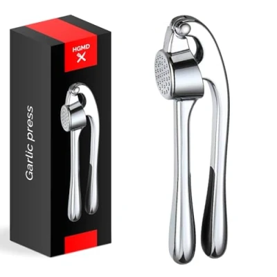 Afbeelding van HGMD Knoflookpers RVS Knoflookpers/Gemberpers Garlic press Vaatwasser bestendig