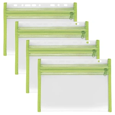 Afbeelding van VELOFLEX A435004 Documententas met ritssluiting, 4 stuks, DIN A5, archiveerbaar, groen, VELOBAG XXS, ritsvak