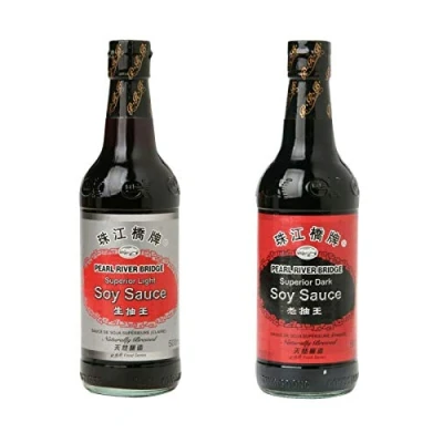 Afbeelding van Pamai Pai® Dubbele verpakking: 2 x 500 ml sojasaus licht + donker mix soja saus sojasosse set