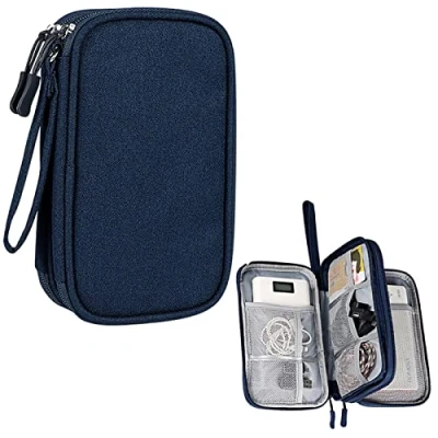 Afbeelding van Kabeltas Kabeltassen Opbergtas Kabel Tas Dubbele Laag Kabelzak Voor Reiskabel Zak Kabelorganizer Accessoires Oplaadkabels Mobiele Telefoons Powerbanks Usb sticks Enz