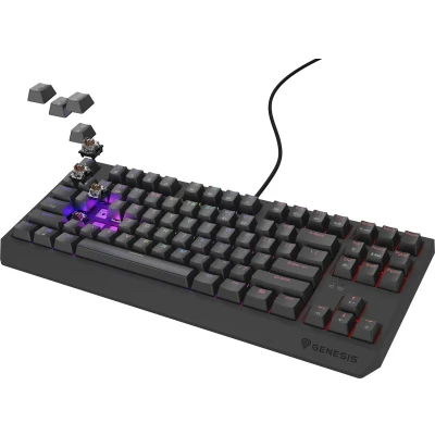 Afbeelding van GENESIS Thor 230 TKL toetsenbord Gamen USB QWERTY Amerikaans Engels Zwart