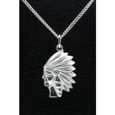 Afbeelding van Zilveren Indiaan ketting hanger
