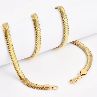 Afbeelding van ABkettinkjes ketting Slang Goud Gouden Gold plated Verguld 18K