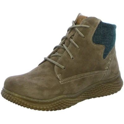 Afbeelding van Josef Seibel Amelie Veterboots Taupe kombi, Dames, Maat: 39, kombi Leer en textiel