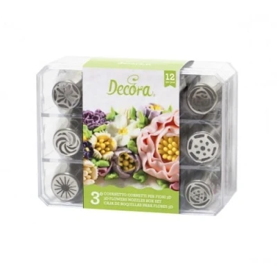 Afbeelding van Decora Botercrème Spuitmondjes Set #3 12 stuks