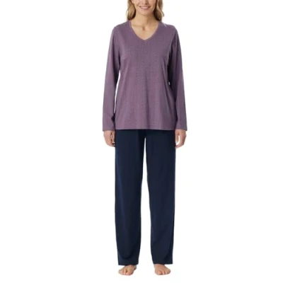 Afbeelding van Schiesser SET Pyjama Malve dunkelblau, Dames, Maat: 40, dunkelblau