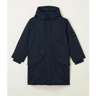 Afbeelding van Zadig&amp;Voltaire Kids Puffer jas met capuchon Blauw Maat 176