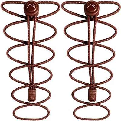 Afbeelding van CampTeck U7195 veters met snelsluiting, elastische snelsluitsysteem, bruin, 1 paar