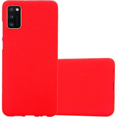Afbeelding van Cadorabo Hoesje geschikt voor Samsung Galaxy A41 in FROST ROOD Beschermhoes gemaakt van flexibel TPU silicone Case Cover