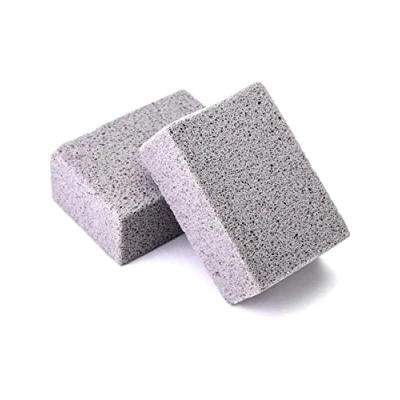 Afbeelding van QWORK® 2 stuks puimsteenreiniging, reinigingssteen, BBQ reinigingstool, olievlekken verwijderen voor grillen