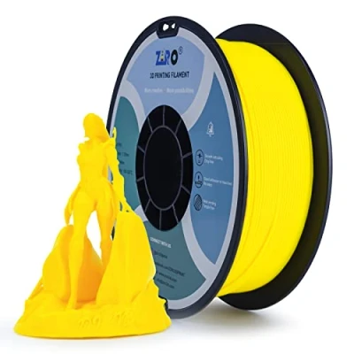 Afbeelding van ZIRO PLA 1.75MM Filament 3D Printer PRO Basic Color Series 1KG(2.2lbs), Afmeting Nauwkeurigheid +/ 0.03mm, Geel