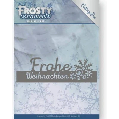 Afbeelding van Dies Jeanine`s Art Frosty Ornaments Text Frohe Weihnachten