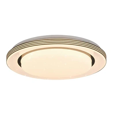 Afbeelding van Reality LED Plafondlamp Plafondverlichting 18W Aanpasbare Kleur Afstandsbediening Dimbaar Sterlicht Rond Zwart Kunststof