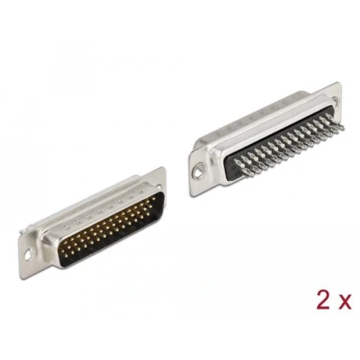 Afbeelding van Delock D Sub HD 44 pins connector metaal, soldeer versie, 2 stuks De