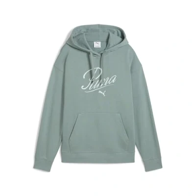Afbeelding van ESS SCRIPT Comfort hoodie voor Dames, Groen, Maat XL PUMA