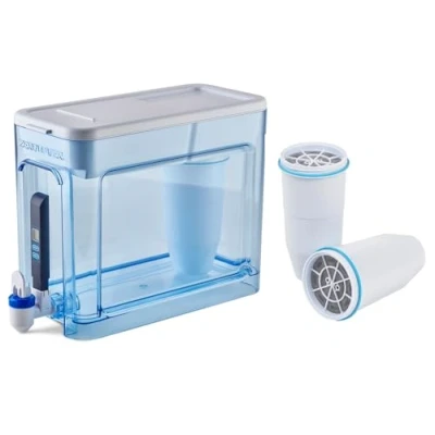 Afbeelding van ZeroWater 7,5 l beker waterfilter dispenser combinatie met 3 x geavanceerde 5 traps filters, IAPMO gecertificeerd voor het verminderen van lood en PFOA/PFOS