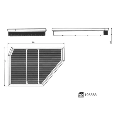 Afbeelding van Luchtfilter FEBI BILSTEIN 196383