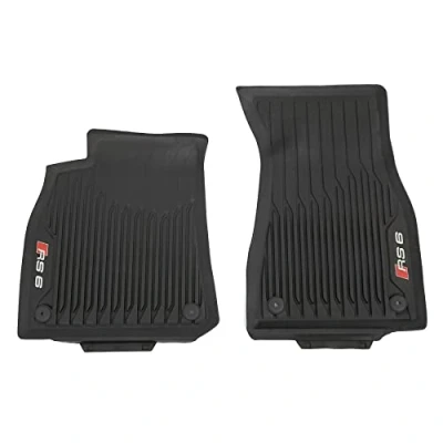 Afbeelding van Audi 4K1061501A041 rubberen vloermatten voor 2 x matten premium all weather matten, met RS6 opschrift, zwart