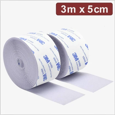 Afbeelding van Quadrios 24CA325 Klittenband Om vast te plakken Haak en lusdeel (l x b) 3 m 5 cm Wit