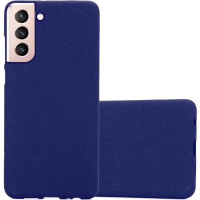 Afbeelding van Cadorabo Hoesje geschikt voor Samsung Galaxy S21 5G in FROST DONKER BLAUW Beschermhoes gemaakt van flexibel TPU silicone Case Cover