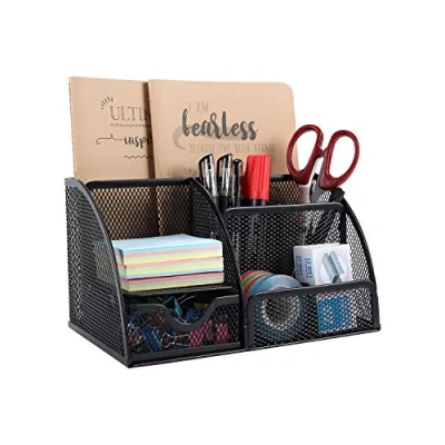Afbeelding van Cutefly Bureau organizer, 5 vakken en 1 lade met niet afgevende rubberen pads 8,7 x 5,5 4,9 cm, zwart