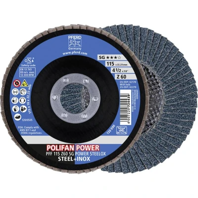 Afbeelding van PFERD 67686115 Z Sg Power Steelox Lamellenschijf Diameter 115 mm Boordiameter 22.23 10 stuk(s)