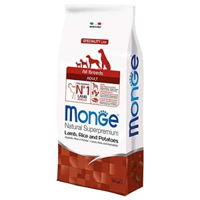 Afbeelding van Monge Super Premium Lam, Rijst &amp; Aardappel 12 kg
