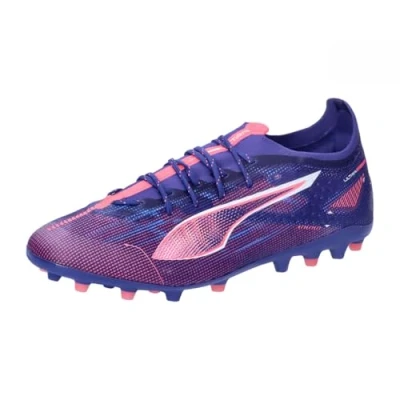 Afbeelding van Puma Ultra 5 PRO MG Voetbalschoenen met kunststof noppen, Heren, Maat: 46, Lapis lazuli/white/sunset glow Textiel/ synthetisch
