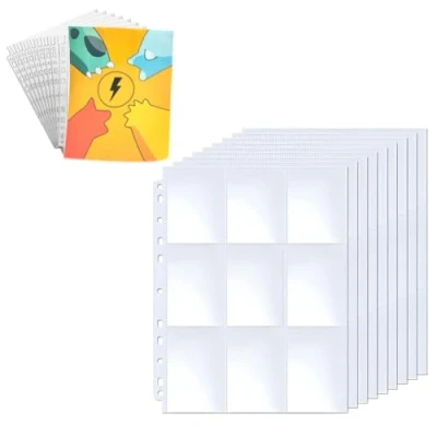 Afbeelding van Verzamelkaarten kaartsleuven 450 Zakken Trading Card Sleeves, Ruilkaartenalbum Transparant 25 Pagina&#039;s, A4 Clear Collection Portemonnee, Houder voor Gamekaarten Max. Kaarten Bescherming