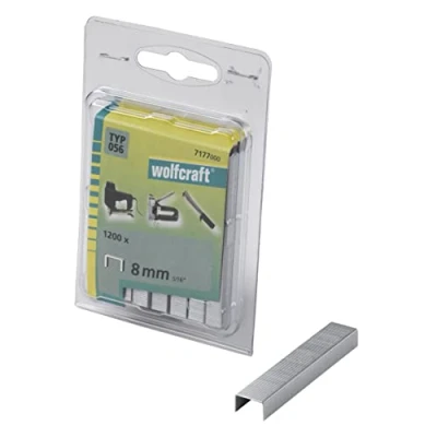 Afbeelding van wolfcraft Nieten met brede rug, type 056 I 7177000 Ideaal voor het bevestigen van stoffen, textiel en dunne houten latjes