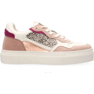 Afbeelding van Maruti TAVI Sneakers laag, Dames, Maat: 36, Pink white pixel offwhite Leer