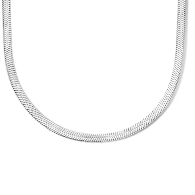 Afbeelding van zilver gerhodineerd collier plat gourmette 4,3 mm 40 + 4 cm 1335555 horloge 44