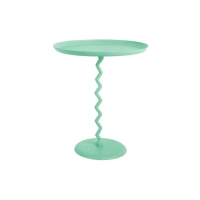 Afbeelding van Leitmotiv Bijzettafel Zig Zag Turquoise Ø44cm Scandinavisch