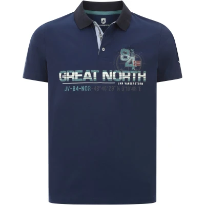 Afbeelding van Jan Vanderstorm Gizur Poloshirt, Heren, Maat: Large, Royal blau