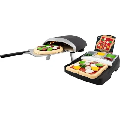 Afbeelding van Casdon Ooni Pizza Oven &amp; Topping Station Deluxe Set Speelgoed Voor Kinderen Leeftijd 3+ Kenmerken Real Flame Effect Light