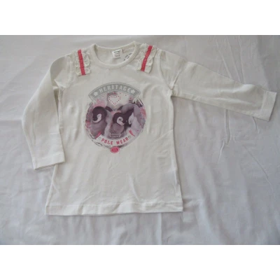 Afbeelding van Dirkje T shirt lange mouw Meisje ecru 6 jaar 116