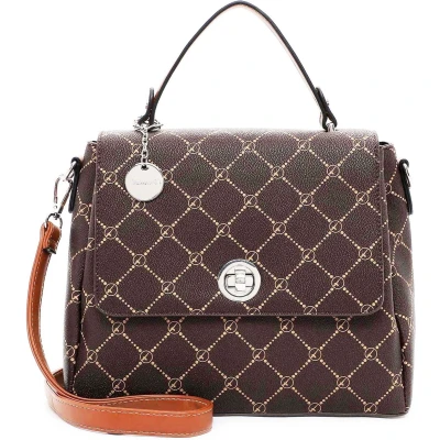 Afbeelding van Tamaris Handtas Schoudertas Anastasia Lock Crossover Bag Brown / Cognac Donkerbruin