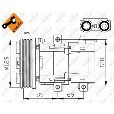 Afbeelding van Compressor, airconditioning NRF 32212