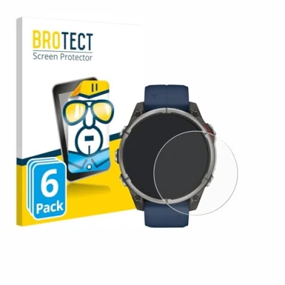 Afbeelding van BROTECT Screenprotector voor Garmin quatix 8 (47 mm) Folie Beschermfolie transparant (6 Stuks)