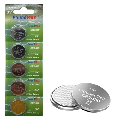 Afbeelding van PoundMax Lithium CR2430 Knoopcelbatterijen, 3V 1x Blister met 5 Stuks