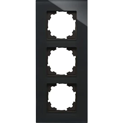 Afbeelding van Kopp 405505014 3 voudig echt glazen frame zwart afdekframe, glas