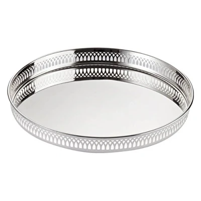 Afbeelding van EDZARD dienblad Delphi (ø 30 cm) rond, verzilverd, tegen aanslag beschermd