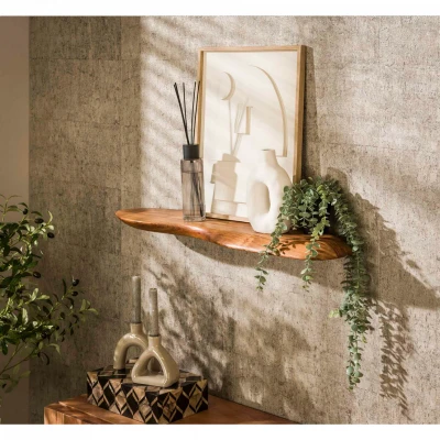 Afbeelding van Fraaai Boka organische wandplank 90 cm naturel Hout