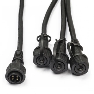 Afbeelding van Vijver connector Heissner 4 Polig (Waterdicht, 3 aansluitingen, Alle kleuren licht, 1 m)