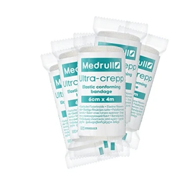 Afbeelding van Medrull 20 stuks 6 cm x 4 m gaasbindenset fixeerverbanden groot verbandmateriaal ultra crep