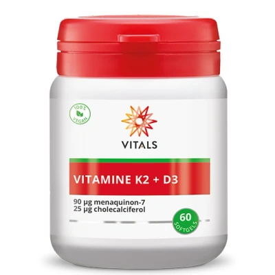 Afbeelding van Vitals Vitamine K2 + D3 Softgels